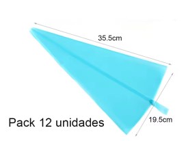 Pack 12 mangas silicona 35cm